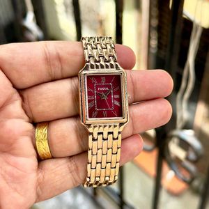 FOSSIL WOMEN’S WATCH – ELEGANT BURGUNDY GLAMOUR WI