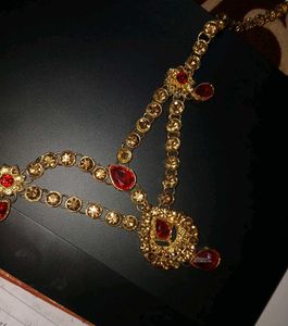 Waist Chain with Red Crystals (kamarbandh)