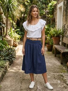 Chic Ruffled White Top.