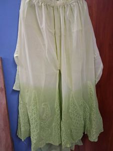 Lime Green Chikankari Kurta