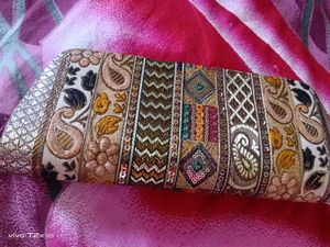 Embroidered Clutch Bag