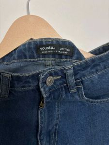 Blue Straight Fit Baggy Jeans