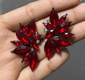 Stunning Red Gemstone Earrings