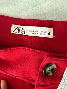 Chic Zara Red Trousers