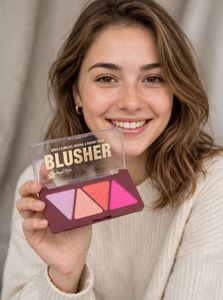 🌸 ANGEL ROSE 4-SHADE POWDER BLUSH PALETTE 💗