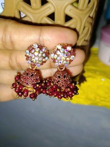 Elegant Peacock Jhumka Earrings