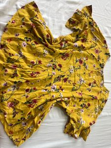HARPA Yellow Floral Peplum Top