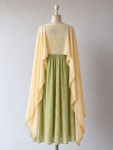 Elegant Green Gown with Dupatta