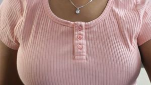 Pink Ribbed Button-Up Top