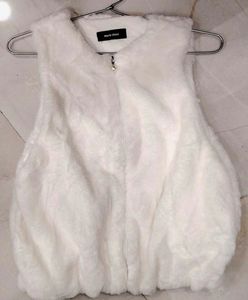 Cozy White Faux Fur Vest