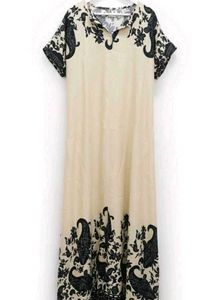 Elegant Cream Paisley Maxi Dress🌷🫀