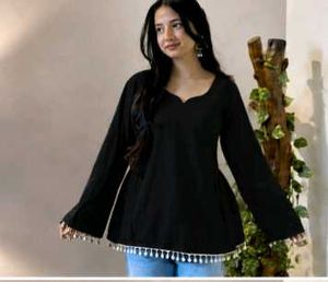 Elegant Bell Sleeve Tops Collection ✨🖤 Black |