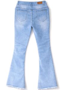 Light Wash Distressed Flare Jeans