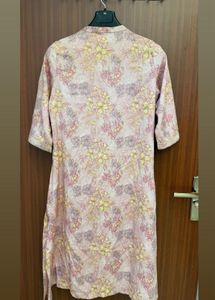 Pink Floral Print Kurta with pant