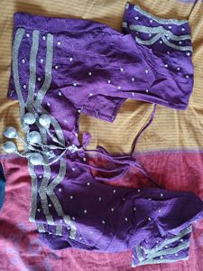 Exquisite Purple Embellished Saree