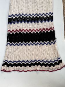 Boho Striped Knit Maxi Skirt