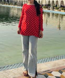 Red short kurti