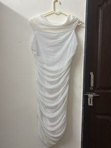 White mesh bodycon dress
