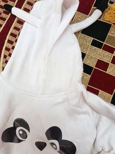 Winter Special White Cute Panda Hoodie sweatshirt