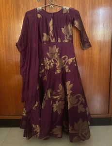Elegant Purple Petal Gown