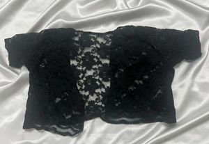 Elegant Black Lace Shrug