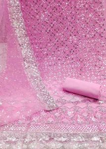 Pink Sequin dress material for a gorgeous look