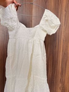 Chic White Eyelet Mini Dress