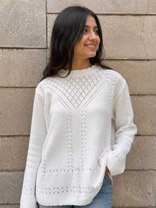 Chic White Knit Sweater