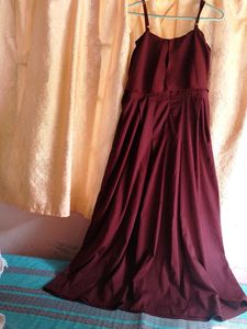 ♥️Maroon Dress(Maxi Length)♥️