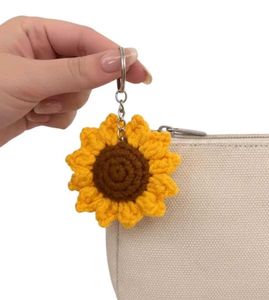 Crochet Sunflower Keychain