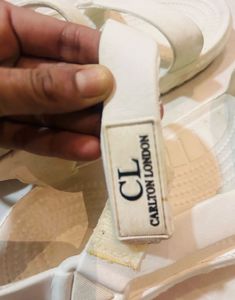 Carlton London White Sandals- Size 8