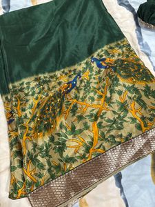 Beautiful Green Peacock Saree