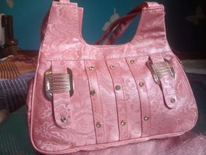 Chic Pink Floral Handbag
