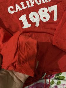 Red 'California 1987' Hoodie