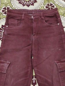Burgundy Cargo Pants