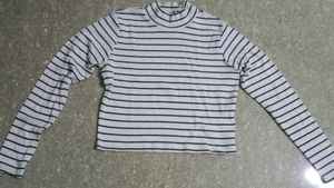 Black And White Strap Top For Women