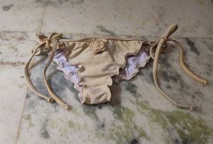 Chic Bikini Bottom with Floral Accent