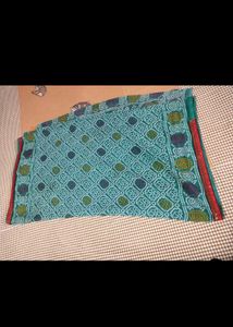 🌼Beautiful Teal Bandhani Saree🌼
