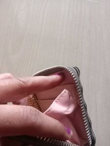 Combo Of Grey Small  Batua &amp; Pink Side Siling  Bag