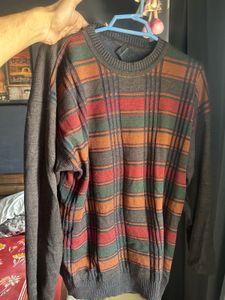 Men's Plaid Knit Sweater