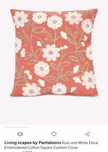 Embroidered Cotton Square Cushion Cover
