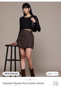 Stylish Brown Skort