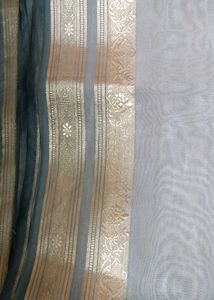 Elegant Grey &amp; Gold Sari