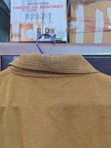 Men's Mustard Polo T-Shirt with Pocket