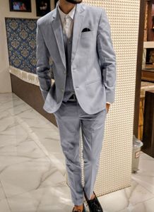 Men's Grey Formal three piece Suit