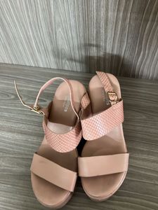 Pink Platform Wedge Sandals