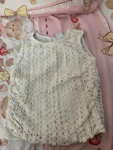 Westside Chic White Lace crochet Sleeveless Top