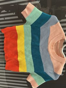 Striped Knit Crop Top