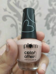 Plum Nail Polish In Colour Peaches N Cream