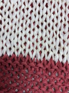 Striped crochet/knit Pullover